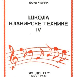 C. Czerny: ŠKOLA KLAVIRSKE TEHNIKE Op.299. sveska 4